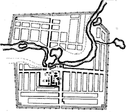 План Челябинской крепости 1768 г. (первый проект планировки)
